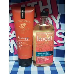 BBW Aromatherapy Energy Body Cream & Tangelo Body Wash & Foam Bath Body Care